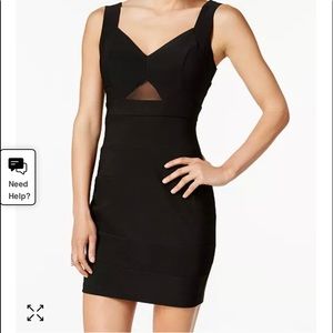 Emerald Sundae black illusion body con dress